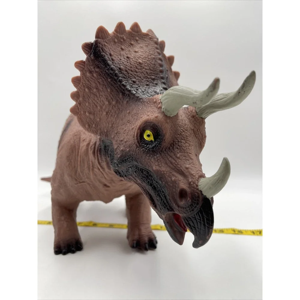Triceratops Dinosaur Electronic Toy with Sounds Squeezable Rubber 20